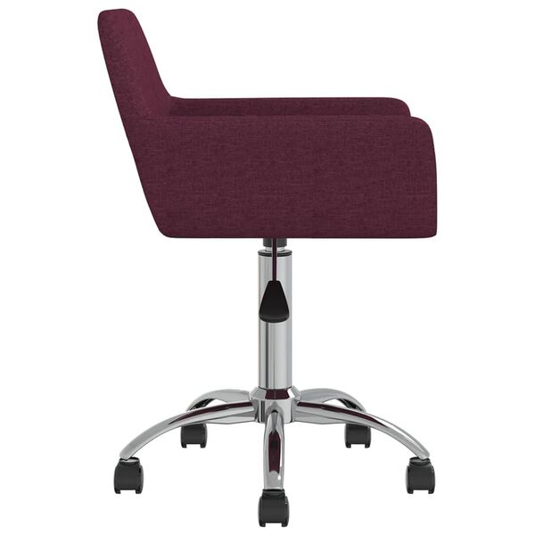 vidaXL Chaises pivotantes &agrave; manger lot de 4 violet tissu