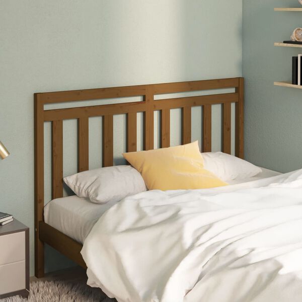 vidaXL T&ecirc;te de lit Marron miel 166x4x100 cm Bois massif de pin