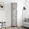 vidaXL Buffet haut Sonoma gris 34,5x34x180 cm Bois d'ing&eacute;nierie