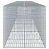 vidaXL Panier gabion avec couvercle 800x100x100 cm fer galvanis&eacute;