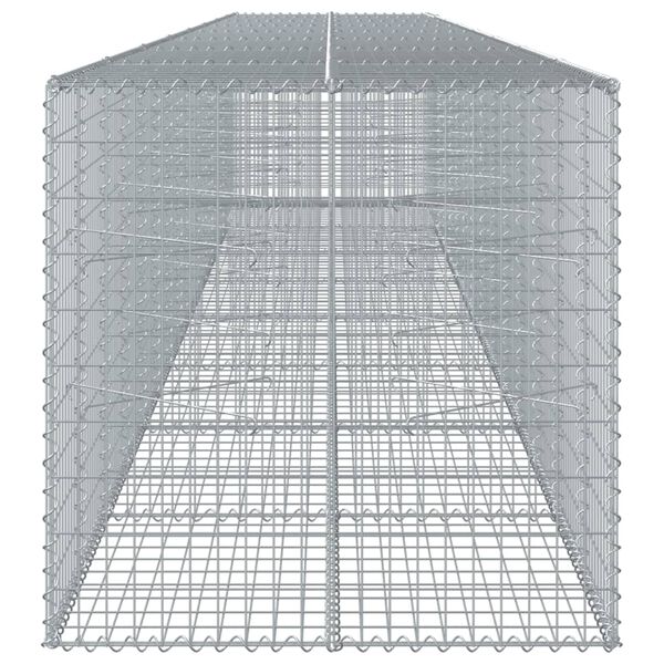 vidaXL Panier gabion avec couvercle 800x100x100 cm fer galvanis&eacute;