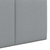 vidaXL T&ecirc;te de lit suspendue Ray&eacute; Gris clair 210 x 55 x 5 cm tissu