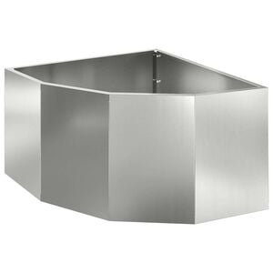 vidaXL Jardini&egrave;re d'Angle Argent&eacute; 60 x 60 x 35 cm Acier galvanis&eacute;