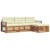 vidaXL Ensemble de canap&eacute;s d'ext&eacute;rieur 4 pc Naturel et Cr&egrave;me