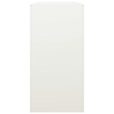 vidaXL Portant de bois de chauffage blanc 100x40x80 cm acier