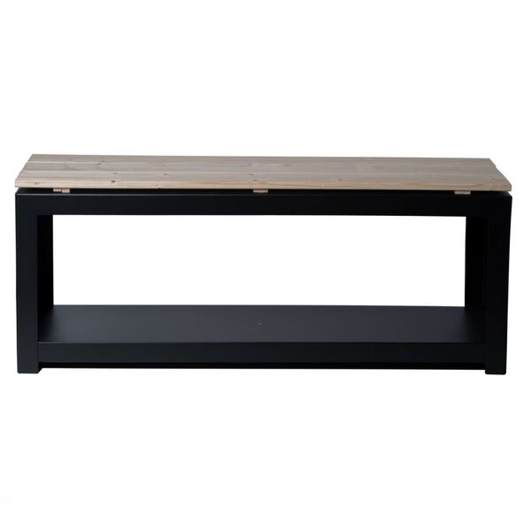 Esschert Design Banc avec rangement &agrave; bois rectangle