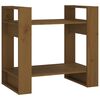 vidaXL Biblioth&egrave;que/Cloison Marron miel 60x35x57 cm Bois massif