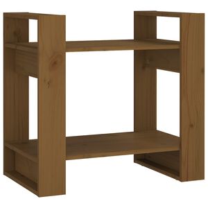 vidaXL Biblioth&egrave;que/Cloison Marron miel 60x35x57 cm Bois massif