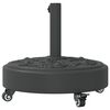 vidaXL Base de parasol avec roues pour mâts Ø38 / 48 mm 27 kg rond