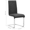 vidaXL Chaises &agrave; manger cantilever lot de 2 noir similicuir