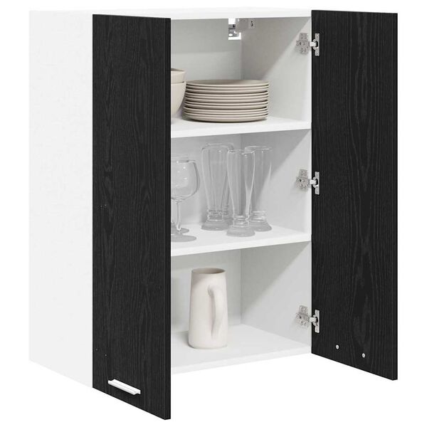 vidaXL Armoire suspendue Ch&ecirc;ne noir 60 x 31 x 80 cm Bois d'ing&eacute;nierie
