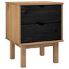 vidaXL Table de chevet OTTA Noir 45 x 39 x 57 cm Bois de pin massif