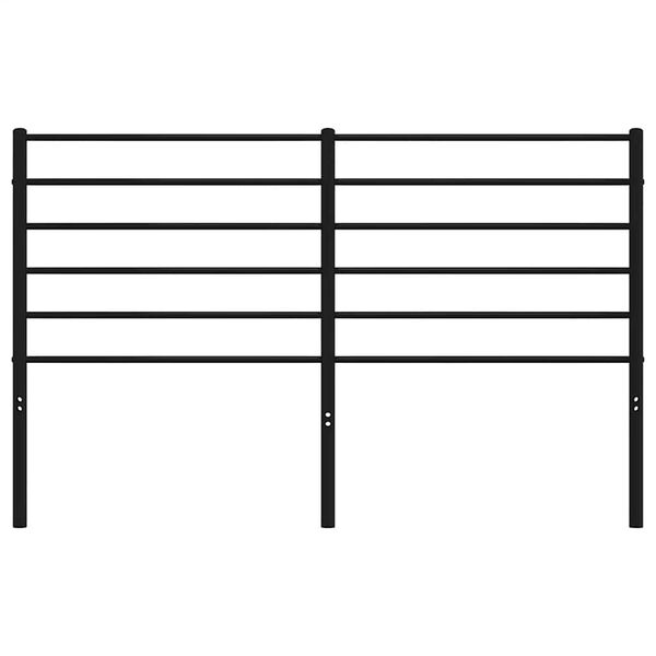 vidaXL T&ecirc;te de lit de remplacement m&eacute;tal noir 140 cm