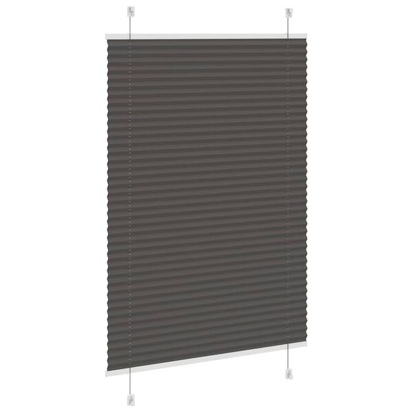 vidaXL Store pliss&eacute; noir 90x100 cm largeur du tissu 89,4 cm polyester