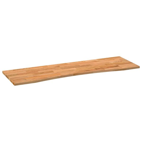 vidaXL Dessus de bureau marron clair bois ch&ecirc;ne massif rectangulaire