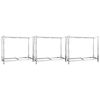 vidaXL Porte-pneus &agrave; 2 niveaux 3 pcs Argent&eacute; 110x40x110 cm Acier
