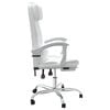 vidaXL Fauteuil de massage inclinable de bureau Blanc Similicuir