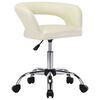 vidaXL Chaises &agrave; manger lot de 2 cr&egrave;me similicuir