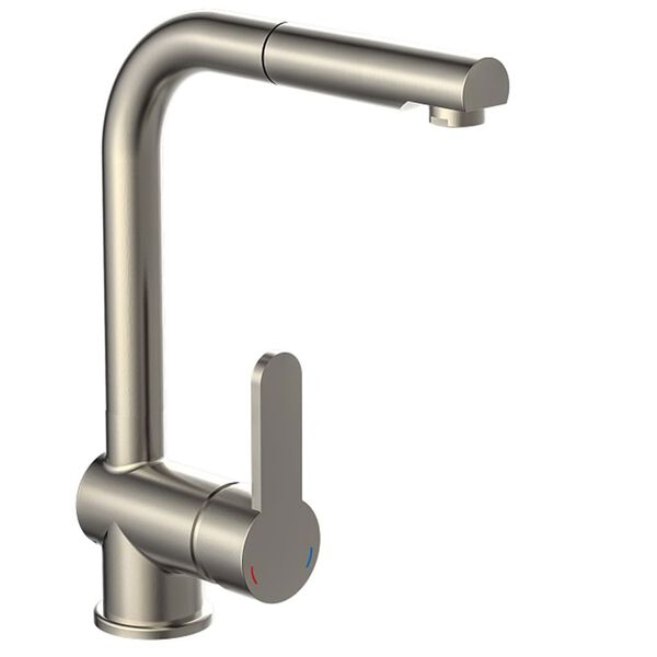 SCH&Uuml;TTE Mitigeur d'&eacute;vier avec jet r&eacute;tractable LONDON aspect d'inox