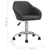 vidaXL Chaises pivotantes &agrave; manger lot de 6 gris fonc&eacute; tissu