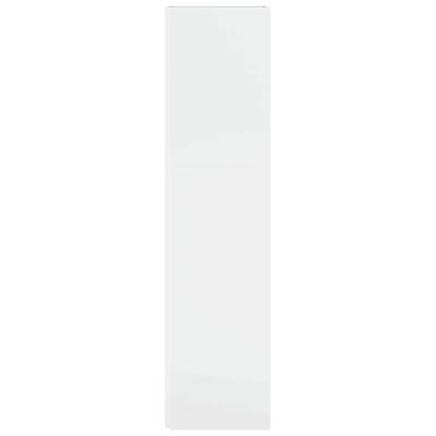 vidaXL Armoire d'angle Blanc brillant 33x33x132 cm Aggloméré