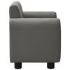 vidaXL Canap&eacute; pour enfants avec tabouret Gris Similicuir