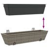 vidaXL Jardini&egrave;res avec crochets 2 pcs gris r&eacute;sine tress&eacute;e