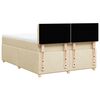 vidaXL Sommier &agrave; lattes de lit avec matelas Cr&egrave;me 160x200 cm Tissu