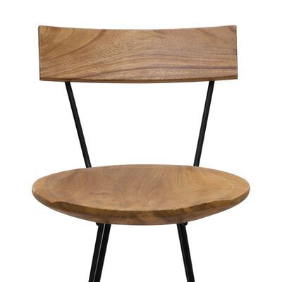 vidaXL Tabourets de bar lot de 2 bois de teck massif