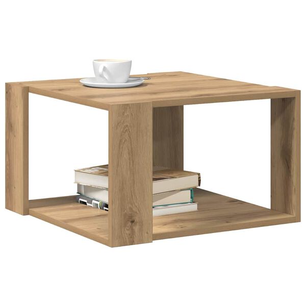 vidaXL Table basse Ch&ecirc;ne artisanal 51,5 x 51,5 x 30 cm