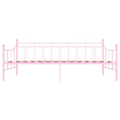 vidaXL Cadre de lit de repos Rose Métal 90 x 200 cm