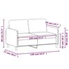 vidaXL Canap&eacute; &agrave; 2 places Cr&egrave;me 120 cm Velours