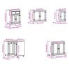 vidaXL Armoire avec tiroir avec porte SKI 10 pcs Brun Miel Pin massif