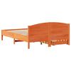 vidaXL Cadre de lit sans matelas cire marron 140x200cm bois pin massif