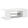 vidaXL Meuble TV avec lumi&egrave;res LED Blanc 90x39x30 cm