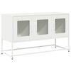 vidaXL Meuble TV blanc 100,5x39x60,5 cm acier lamin&eacute; &agrave; froid