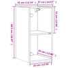 vidaXL Armoire murale avec portes en verre blanc 35x37x68,5 cm