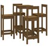 vidaXL Ensemble de bar 5 pcs Marron miel Bois de pin massif