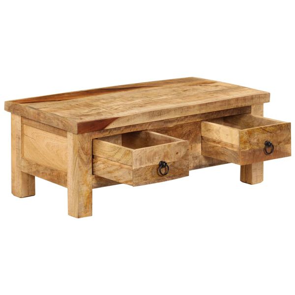 vidaXL Table basse 90x45x35 cm Bois de manguier massif