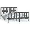 vidaXL Cadre de lit sans matelas gris bois de pin massif