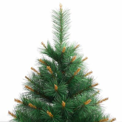 vidaXL Sapin de Noël artificiel à charnières avec support 210 cm