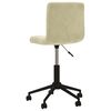 vidaXL Chaise pivotante de salle &agrave; manger Cr&egrave;me Velours