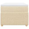 vidaXL Sommier &agrave; lattes de lit avec matelas Cr&egrave;me 100x200 cm Tissu