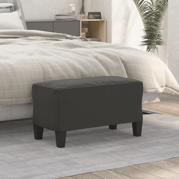 vidaXL Banc Gris fonc&eacute; 70x35x41 cm Tissu microfibre