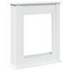 VidaXL Cadre de chemin&eacute;e blanc 75x20x87,5 cm bois d'ing&eacute;nierie