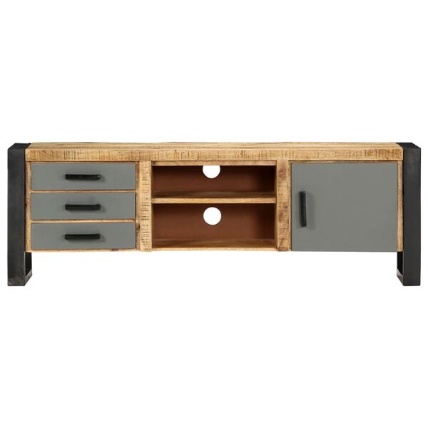 vidaXL Meuble TV 120x30x40 cm Bois massif de manguier