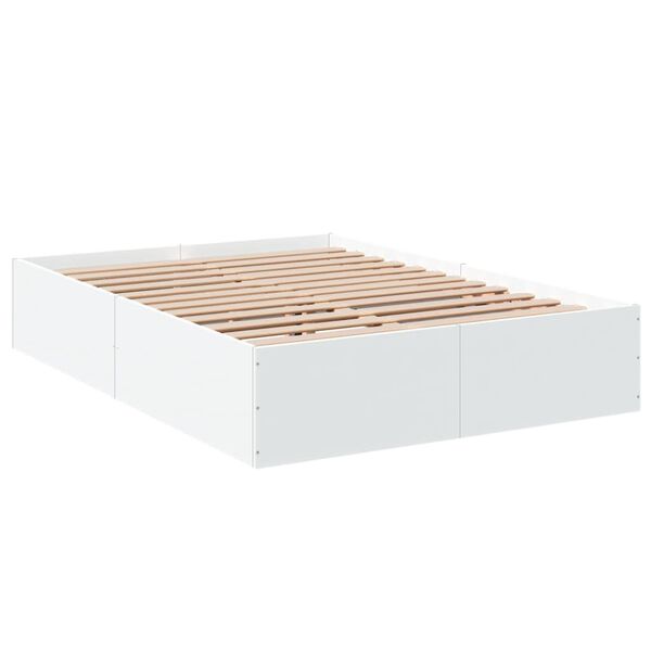 vidaXL Cadre de lit sans matelas blanc 120x190 cm