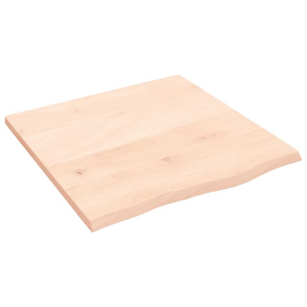 vidaXL Dessus de table 60x60x2 cm bois de ch&ecirc;ne massif non trait&eacute;