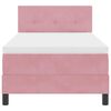 vidaXL Lit &agrave; ressort LED avec matelas Rose 100 x 200 cm Velours