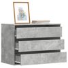 vidaXL Commode d'angle gris b&eacute;ton 80x41x58 cm bois d'ing&eacute;nierie